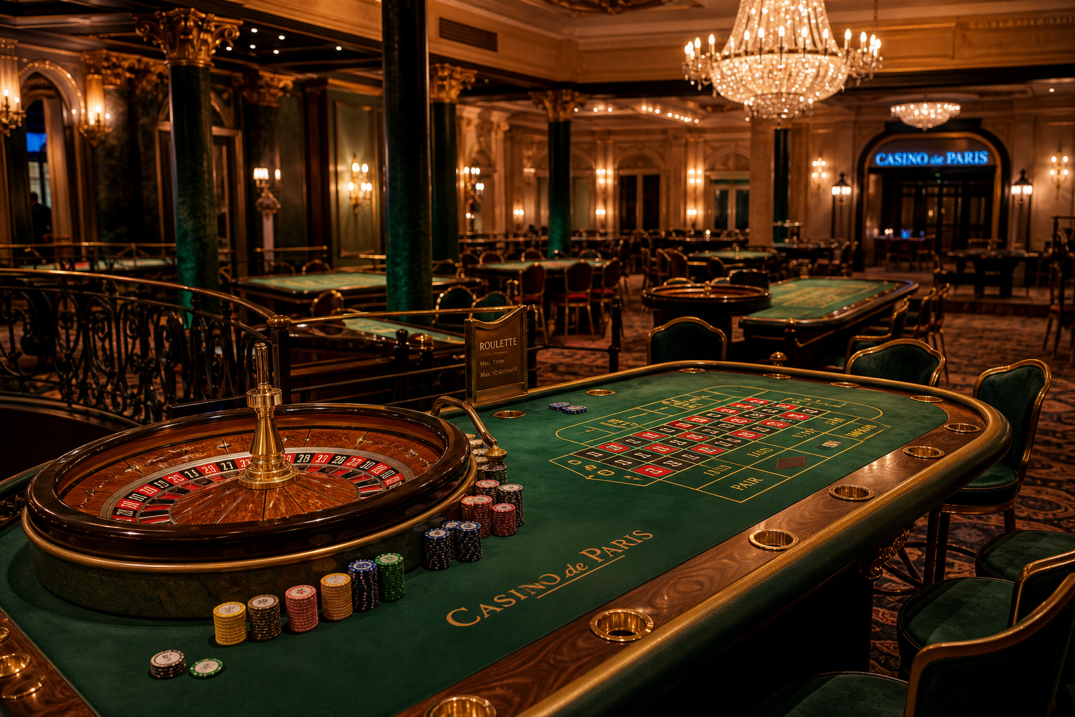 Espace de jeu élégant du casino GoldenFete